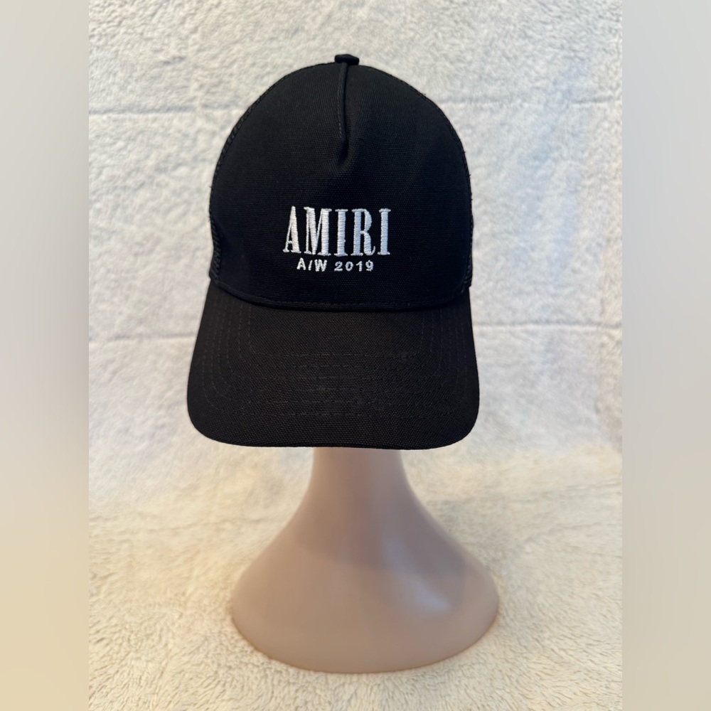 EUC AMIRI A/W 2019 Embroidered Cap in Black & White